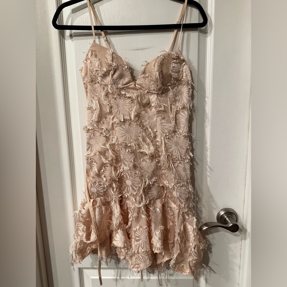 Floral Lace Spaghetti Strap Dress
